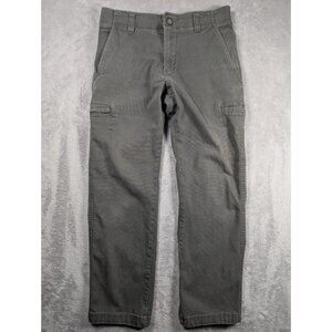 Lee Extreme Comfort Cargo Pants Mens 30x30 Gray Straight Leg Elastic Waist